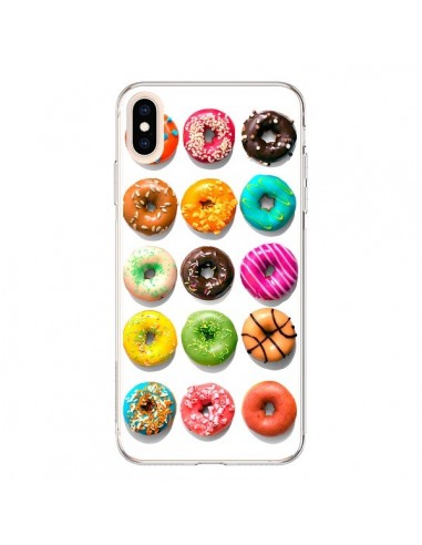 Coque iPhone XS Max Donuts Multicolore Chocolat Vanille - Laetitia