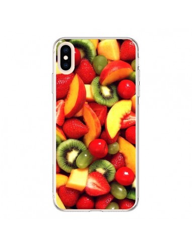 Coque iPhone XS Max Fruit Kiwi Fraise - Laetitia