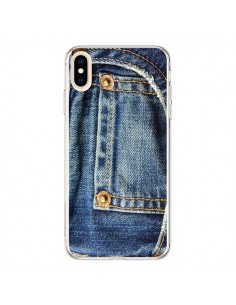 Coque iPhone XS Max Jean Bleu Vintage - Laetitia