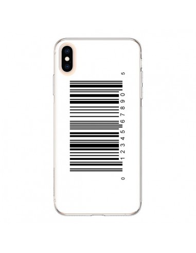 Coque iPhone XS Max Code Barres Noir - Laetitia