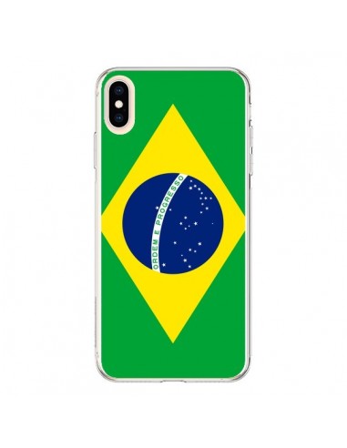 Coque iPhone XS Max Drapeau Brésil Brésilien - Laetitia