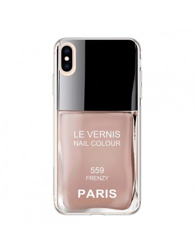 Coque iPhone XS Max Vernis Paris Frenzy Beige - Laetitia