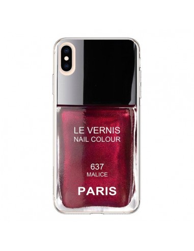 Coque iPhone XS Max Vernis Paris Malice Violet - Laetitia