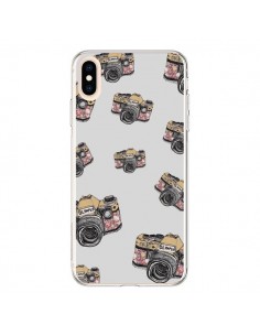 Coque iPhone XS Max Appareil photo vintage Rose - Laetitia
