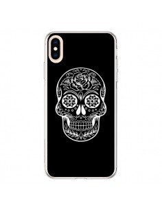 Coque iPhone XS Max Tête de Mort Mexicaine Blanche -...