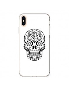 Coque iPhone XS Max Tête de Mort Mexicaine Noir - Laetitia