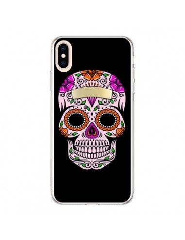 Coque iPhone XS Max Tête de Mort Mexicaine Multicolore - Laetitia