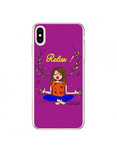 Coque iPhone XS Max Fille Relax Zen Yoga - Leellouebrigitte