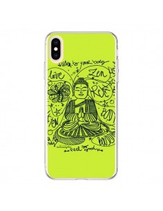 Coque iPhone XS Max Buddha Listen to your body Love Zen...
