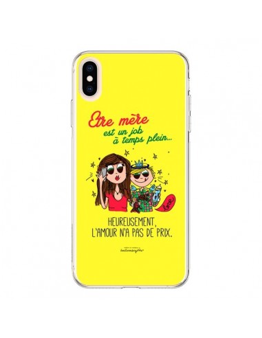 Coque iPhone XS Max Etre mère est un job à plein temps Fête des Mères - Leellouebrigitte