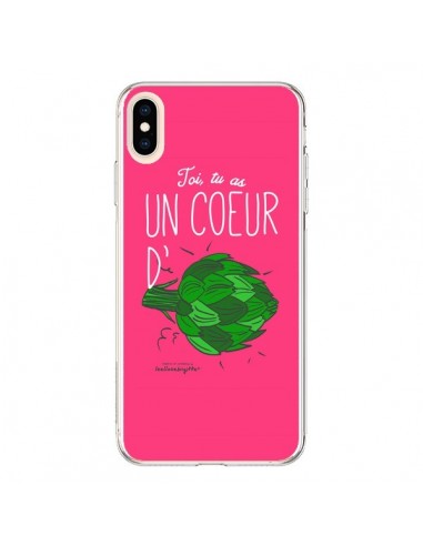 Coque iPhone XS Max Toi tu as un coeur d'artichaut - Leellouebrigitte