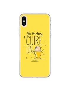 Coque iPhone XS Max Va te faire cuir un oeuf jaune -...