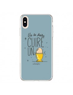 Coque iPhone XS Max Va te faire cuir un oeuf gris -...