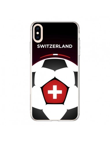 Coque iPhone XS Max Suisse Ballon Football - Madotta