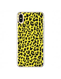 Coque iPhone XS Max Leopard Jaune - Mary Nesrala