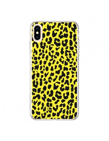 Coque iPhone XS Max Leopard Jaune - Mary Nesrala