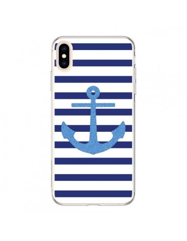 Coque iPhone XS Max Ancre Voile Marin Navy Blue - Mary Nesrala