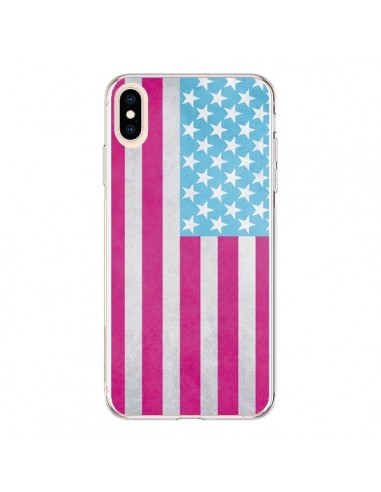 Coque iPhone XS Max Drapeau USA Vintage - Mary Nesrala