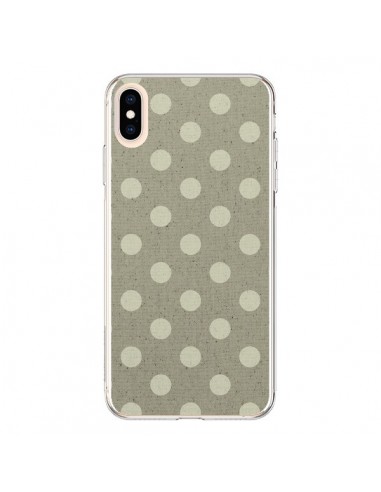 Coque iPhone XS Max Pois Polka Camel - Mary Nesrala