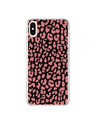 Coque iPhone XS Max Leopard Corail - Mary Nesrala