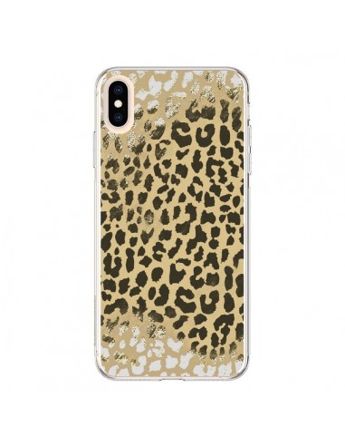 Coque iPhone XS Max Leopard Golden Or Doré - Mary Nesrala