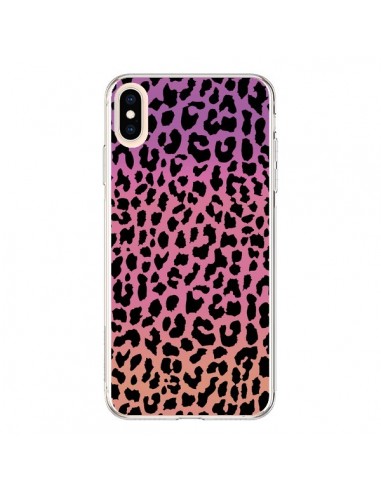 Coque iPhone XS Max Leopard Hot Rose Corail - Mary Nesrala