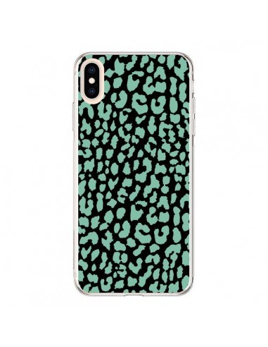 Coque iPhone XS Max Leopard Mint Vert - Mary Nesrala