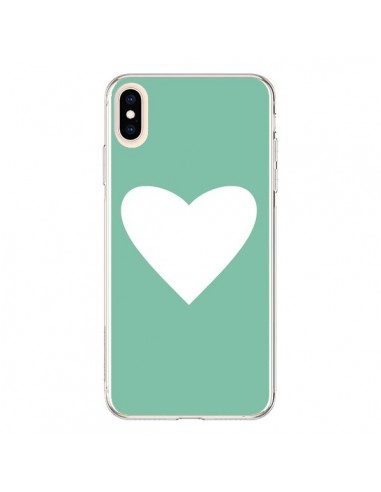 Coque iPhone XS Max Coeur Mint Vert - Mary Nesrala