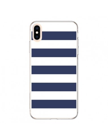Coque iPhone XS Max Bandes Marinières Bleu Blanc Gaultier - Mary Nesrala