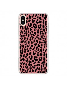 Coque iPhone XS Max Leopard Corail Neon - Mary Nesrala