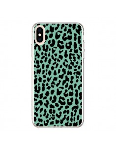 Coque iPhone XS Max Leopard Mint Vert Neon - Mary Nesrala