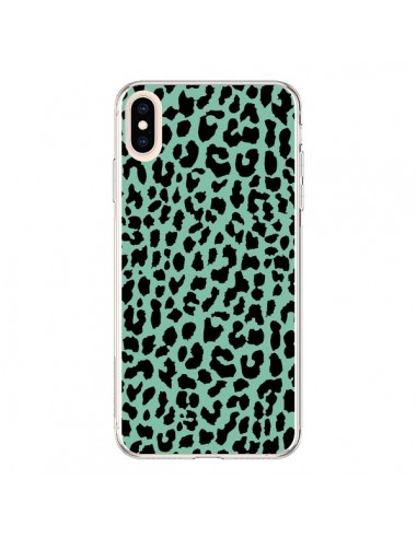 Coque iPhone XS Max Leopard Mint Vert Neon - Mary Nesrala