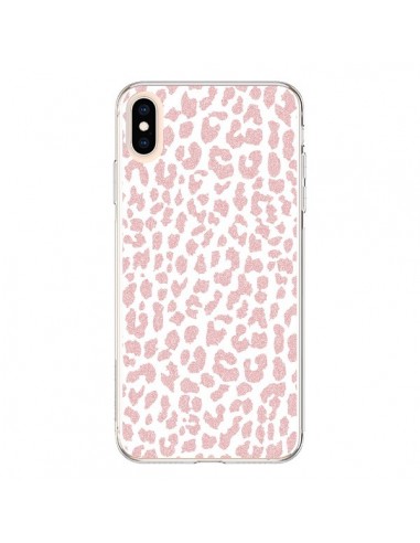 Coque iPhone XS Max Leopard Rose Corail - Mary Nesrala