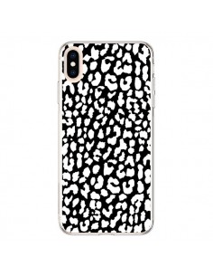 Coque iPhone XS Max Leopard Noir et Blanc - Mary Nesrala