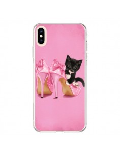 Coque iPhone XS Max Chaton Chat Noir Kitten Chaussure...