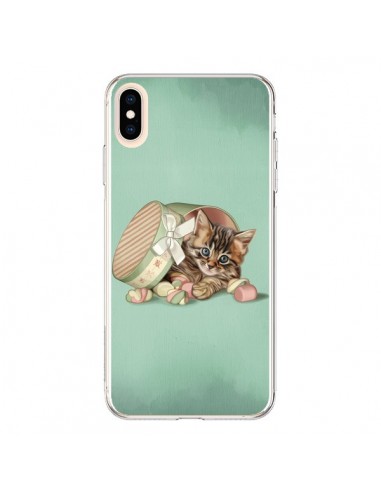Coque iPhone XS Max Chaton Chat Kitten Boite Bonbon Candy - Maryline Cazenave