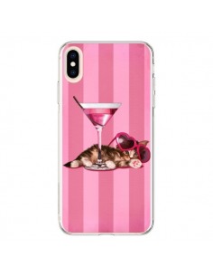 Coque iPhone XS Max Chaton Chat Kitten Cocktail Lunettes...
