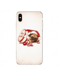 Coque iPhone XS Max Chien Dog Pere Noel Christmas Boite -...
