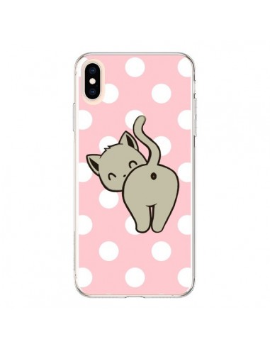 Coque iPhone XS Max Chat Chaton Pois - Maryline Cazenave