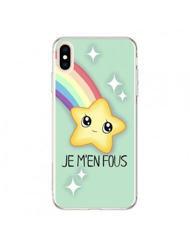 Coque iPhone XS Max Etoile Je m'en fous - Maryline Cazenave