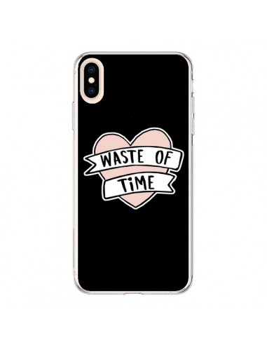 Coque iPhone XS Max Waste of Time Coeur - Maryline Cazenave