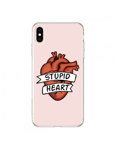 Coque iPhone XS Max Stupid Heart Coeur - Maryline Cazenave