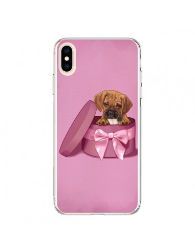 Coque iPhone XS Max Chien Dog Boite Noeud Triste - Maryline Cazenave