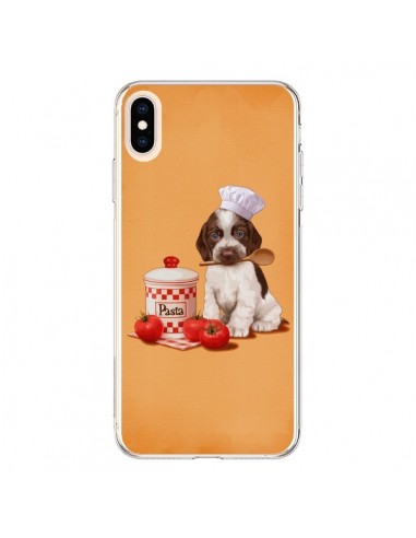 Coque iPhone XS Max Chien Dog Pates Pasta Cuisinier - Maryline Cazenave
