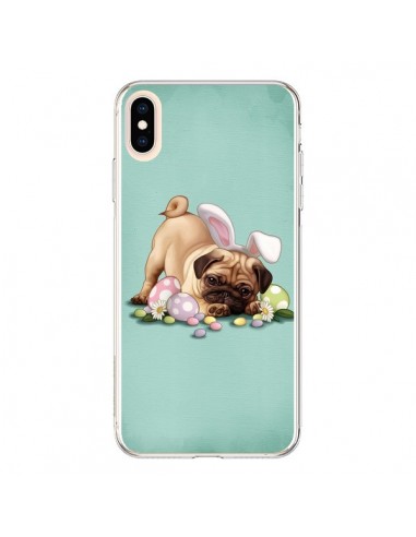 Coque iPhone XS Max Chien Dog Rabbit Lapin Pâques Easter - Maryline Cazenave