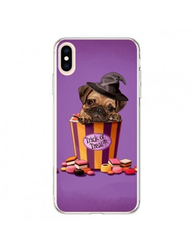 Coque iPhone XS Max Chien Dog Halloween Sorciere Bonbon - Maryline Cazenave