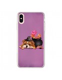 Coque iPhone XS Max Chien Dog Halloween Sorciere Chaudron Bonbon - Maryline Cazenave