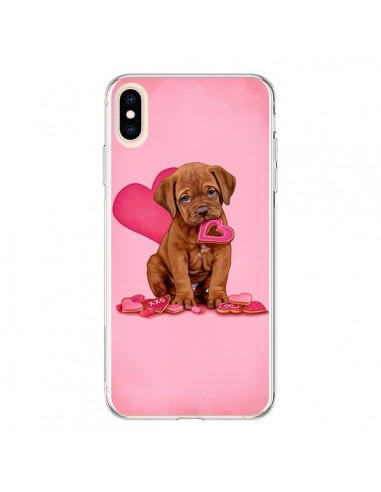 Coque iPhone XS Max Chien Dog Gateau Coeur Love - Maryline Cazenave