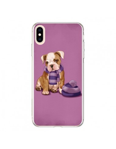 Coque iPhone XS Max Chien Dog Echarpe Bonnet Froid Hiver - Maryline Cazenave