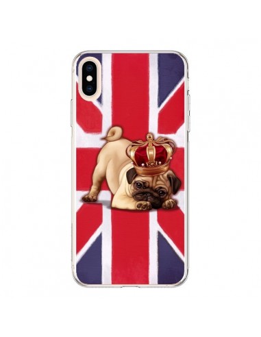 Coque iPhone XS Max Chien Dog Anglais UK British Queen King Roi Reine - Maryline Cazenave